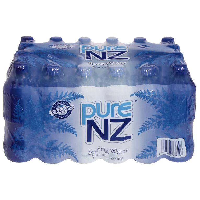Pure NZ Spring Water 600ml 24 Pack, , hi-res