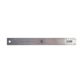 WS Metal Ruler 30cm Silver