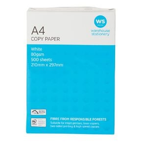 WS Photocopy Paper 80gsm 500 Pack A4