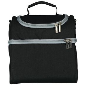 Living & Co Dual Compartment Adults Lunch Bag Black One Size
