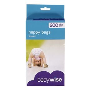 Babywise Scented Nappy Bags 200 Pack