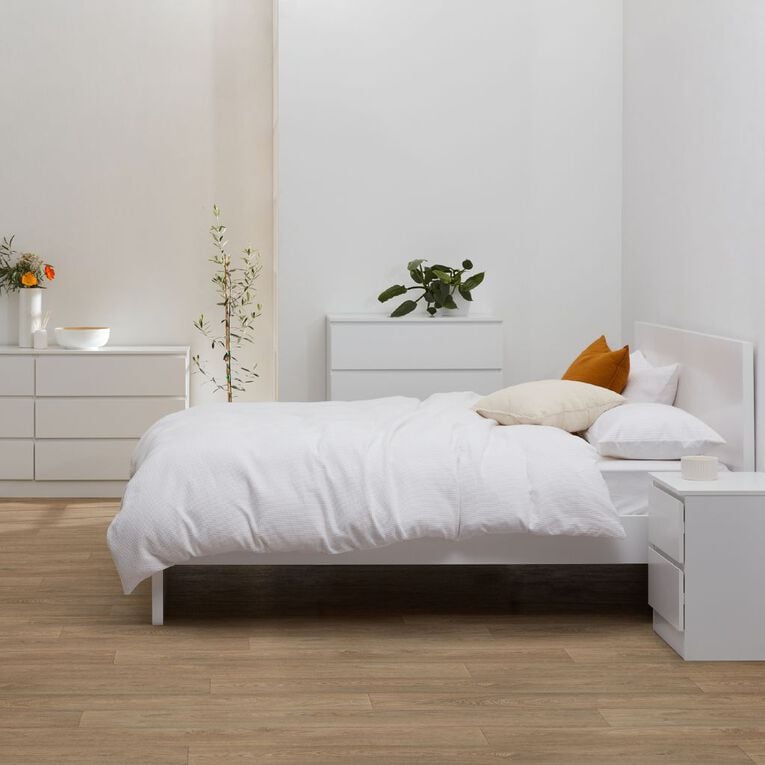 Living & Co Tahoe Bed Frame White Queen, , hi-res