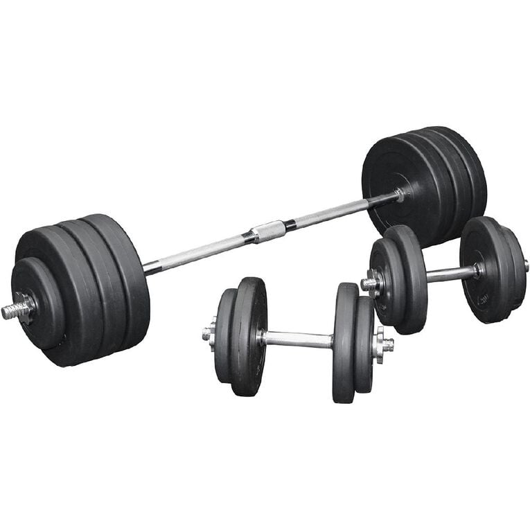 Active Intent Fitness Vinyl Weight Set Black 50kg, , hi-res