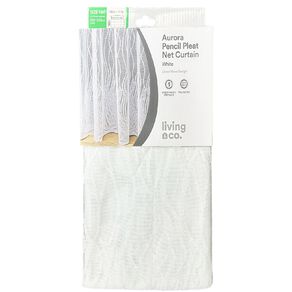 Living & Co Aurora Net White 150-230cm Wide/135cm Drop