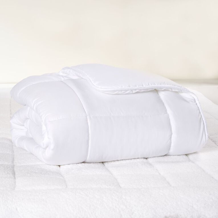 Living & Co All Seasons Microfibre Duvet Inner White Single, White, hi-res