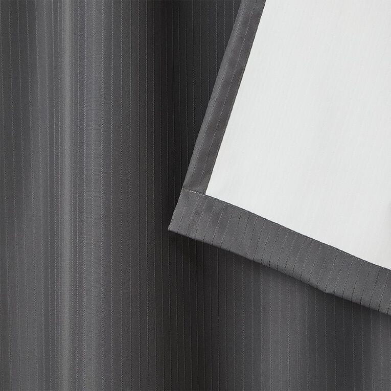 Living & Co Caspian Curtain Charcoal 230-330cm Wide/205cm Drop, Charcoal, hi-res