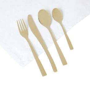 Living & Co Willow Cutlery Set Gold 16 Piece