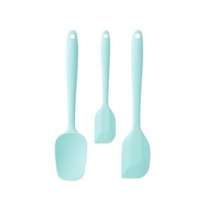 Living & Co Silicone Spatula Set Green 3 Pack