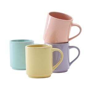 Living & Co Georgie Mugs 340ml 4 Pack Multi-Coloured 4 Pack