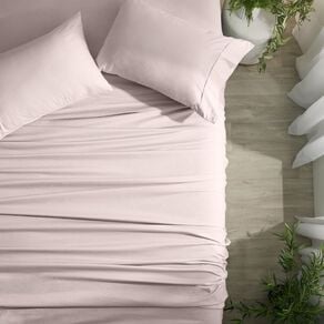 Living & Co 100% Washed Cotton Sheet Set Blush Pink
