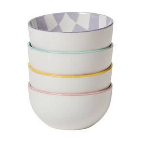 Living & Co Georgie Printed Bowls Multi-Coloured 4 Piece