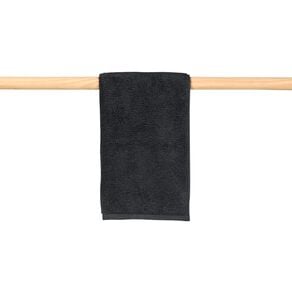 Living & Co Plush Plain Hand Towel Black