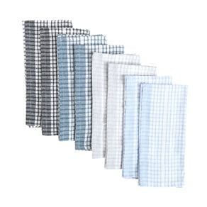 Living & Co Tea Towel Set Dobby Multi-Coloured 8 Pack