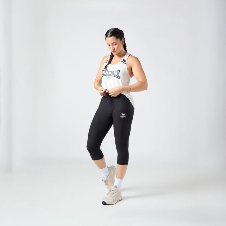 Lonsdale Women's Active Crop Leggings, Black, hi-res